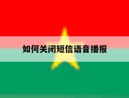 如何关闭短信语音播报