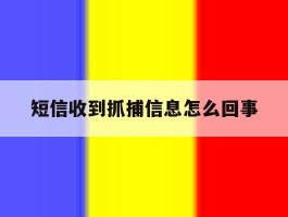 短信收到抓捕信息怎么回事