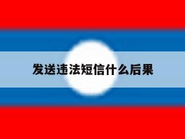 发送违法短信什么后果