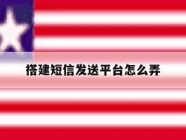搭建短信发送平台怎么弄