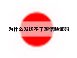 为什么发送不了短信验证码