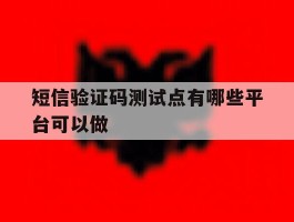 短信验证码测试点有哪些平台可以做