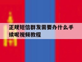 正规短信群发需要办什么手续呢视频教程
