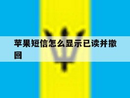 苹果短信怎么显示已读并撤回