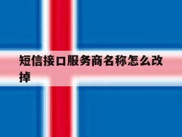 短信接口服务商名称怎么改掉