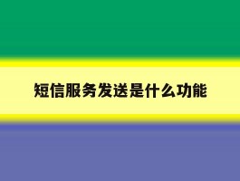 短信服务发送是什么功能