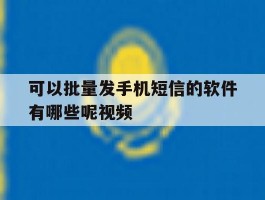 可以批量发手机短信的软件有哪些呢视频