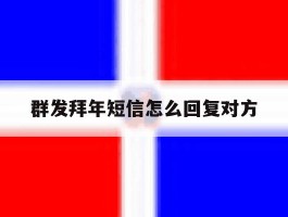 群发拜年短信怎么回复对方