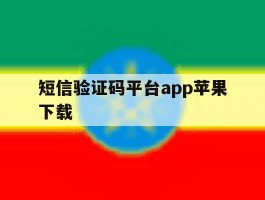 短信验证码平台app苹果下载