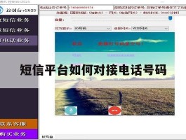 短信平台如何对接电话号码
