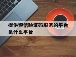 提供短信验证码服务的平台是什么平台