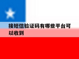 接短信验证码有哪些平台可以收到