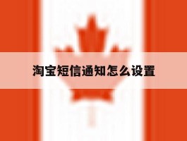 淘宝短信通知怎么设置
