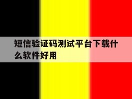 短信验证码测试平台下载什么软件好用