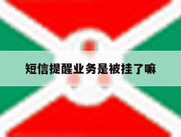 短信提醒业务是被挂了嘛