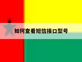 如何查看短信接口型号