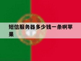 短信服务器多少钱一条啊苹果