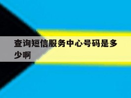 查询短信服务中心号码是多少啊