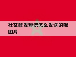 社交群发短信怎么发送的呢图片