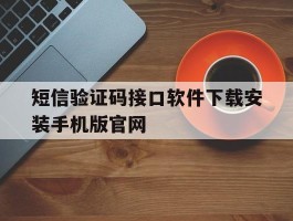 包含短信验证码接口软件下载安装手机版官网的词条