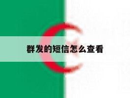 群发的短信怎么查看