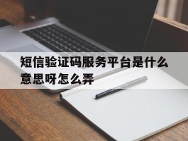 短信验证码服务平台是什么意思呀怎么弄